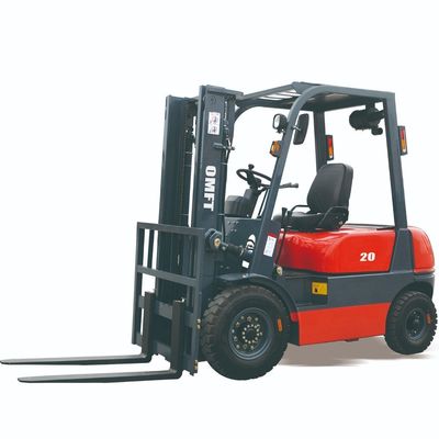 Steel and Rubber 2 Ton Diesel Forklift Truck with 4.5m Three Stage Full Free Mast