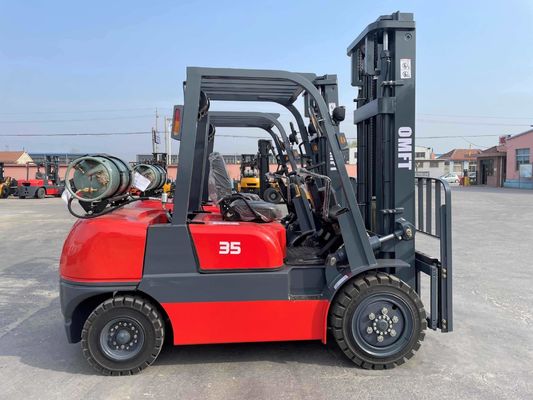 3.5ton Gasoline Lp Gas Dual Fuel Forklift Trucks with Side Shift Solid Tyre Toyota Technical Petrol LPG Forklift