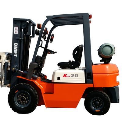 LPG Gas Dual Fuel Petrol LPG Gasoline Forklift Fg20 with Impco Lift height 3000-7000mm Omft 2t