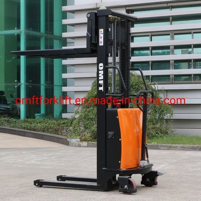 Steel PA 1 Ton 1000 Kg Cdsd10 Walker Half Semi Electric Pallet Stacker Jack Ce ISO