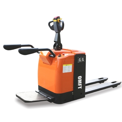 2.0ton steel rubber Stand-on Type Full Electric Powered Pallet Truck with EPS Steering