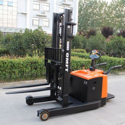 1600kg Cqd16 Stand-on Electric Reach Stacker Truck with 3m Duplex Mast and Free Lift