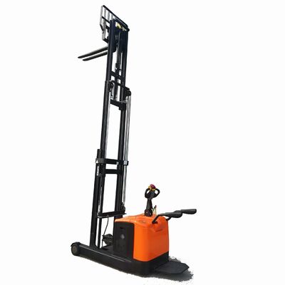 Electric Stand-on Reach Stacker with Steel and PU Materials 2 Ton Load Capacity