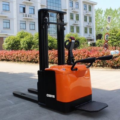 CDD16 1.6 Ton 1600kg Full Electric Powered Pallet Stacker Stand-on Battery Stacker 24V