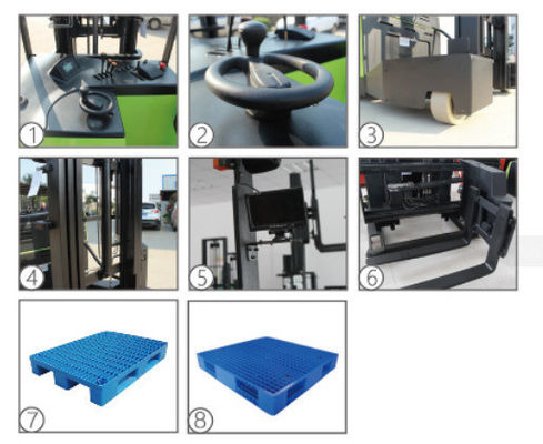 Steel PU 3-Way Electric Reach Truck Stacker with Battery and Charger Tcm/Linde/Yale/Toyota/Crown/Hyster/Heli/Ep/Hangcha