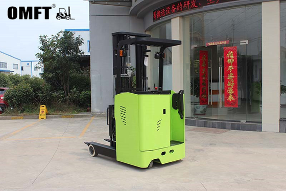 Lift Height 3000-6000mm Electric Walk-Behind Double Scissor Forks Reach Forklift Truck