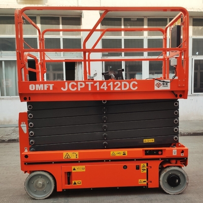 JCPT Electric Power Self Propelled Hydraulic Automatic Scissor Lifting Platform on Tracks 4m 6m 8m 10m 12m 14m