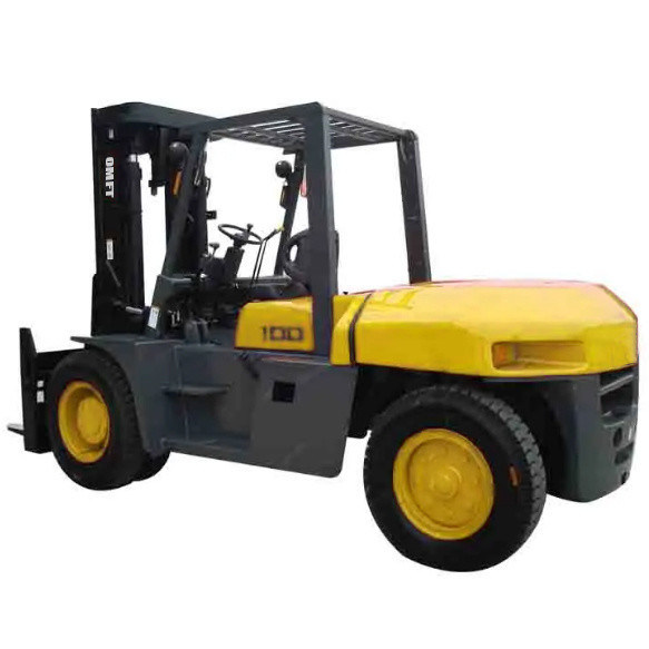 Steel Rubber 10ton Diesel Forklift with 3m/4.5m/6m Lifting Height and Solid Tires