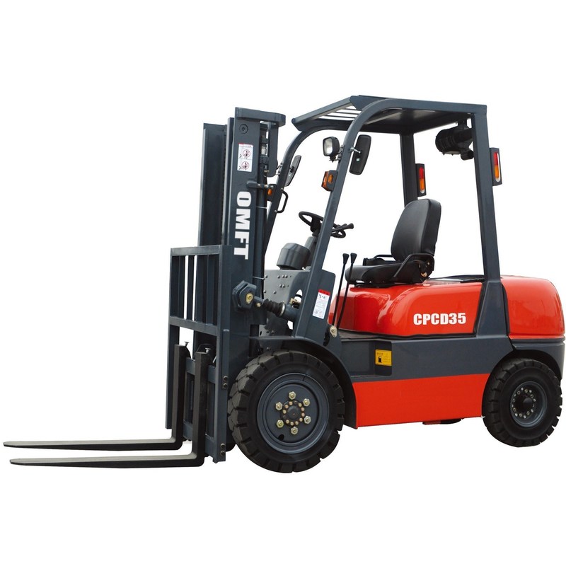 3.5 Ton 3.5t Diesel Forklift Truck with 3.5m Two Stage Full Free Mast Pneumatic Tyre