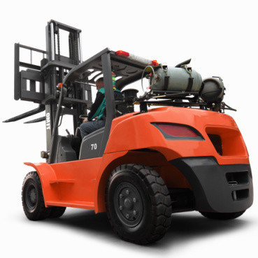 6ton 5ton 7ton Forklift Truck with Us GM4.3 Gasoline Engine and Pneumatic/Solid Tires