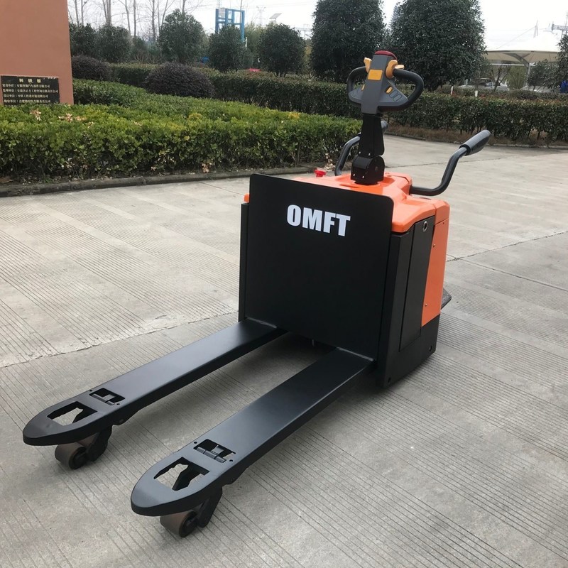 Steel PU Material 2.5 Ton Full Electric Pallet Truck with Stand-on Type and CBD30 Controller