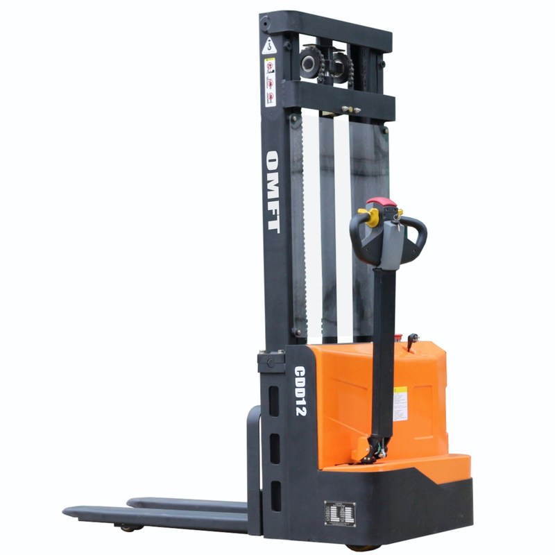 1.5t Electric Pallet Stacker 1500kg Capacity 1.6m 2m 2.5m 3m Mast Ce ISO SGS Standard