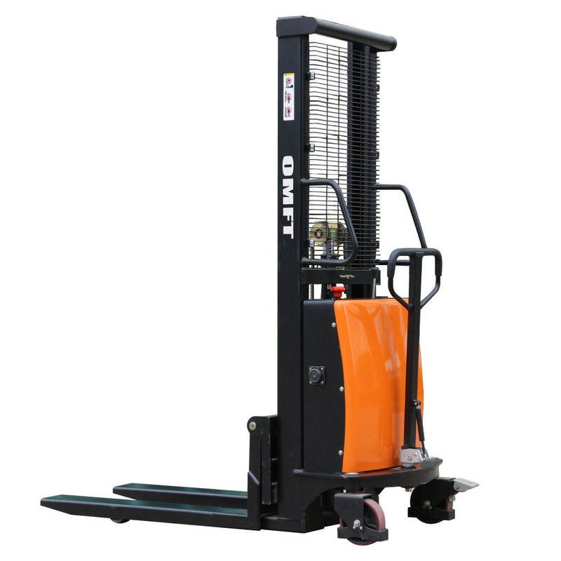 1t Steel Pallet Stacker with 1600-3000mm Lifting Height and Free Battery Charger